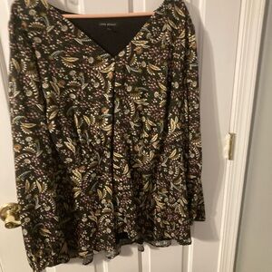 Lane Bryant Multicolor Floral Blouse
